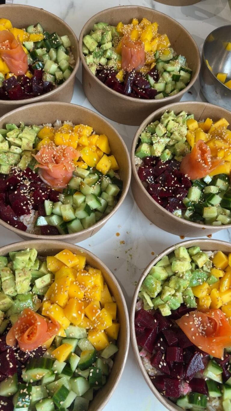 Bowls saumon et crudités