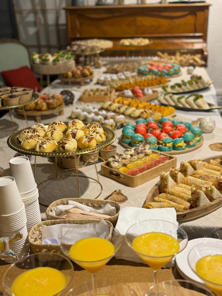 Buffet de fête avec verrines