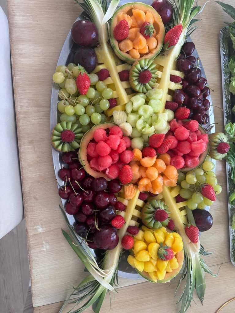 Plateau de fruits décoré