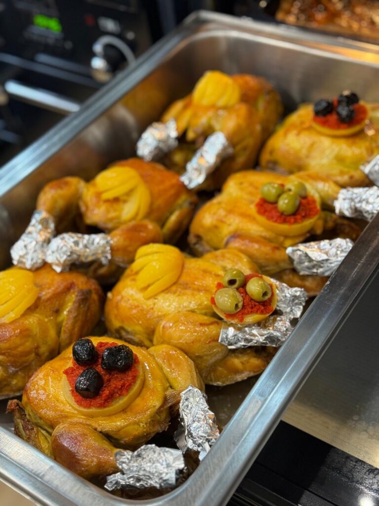 Poulets farcis pour buffet