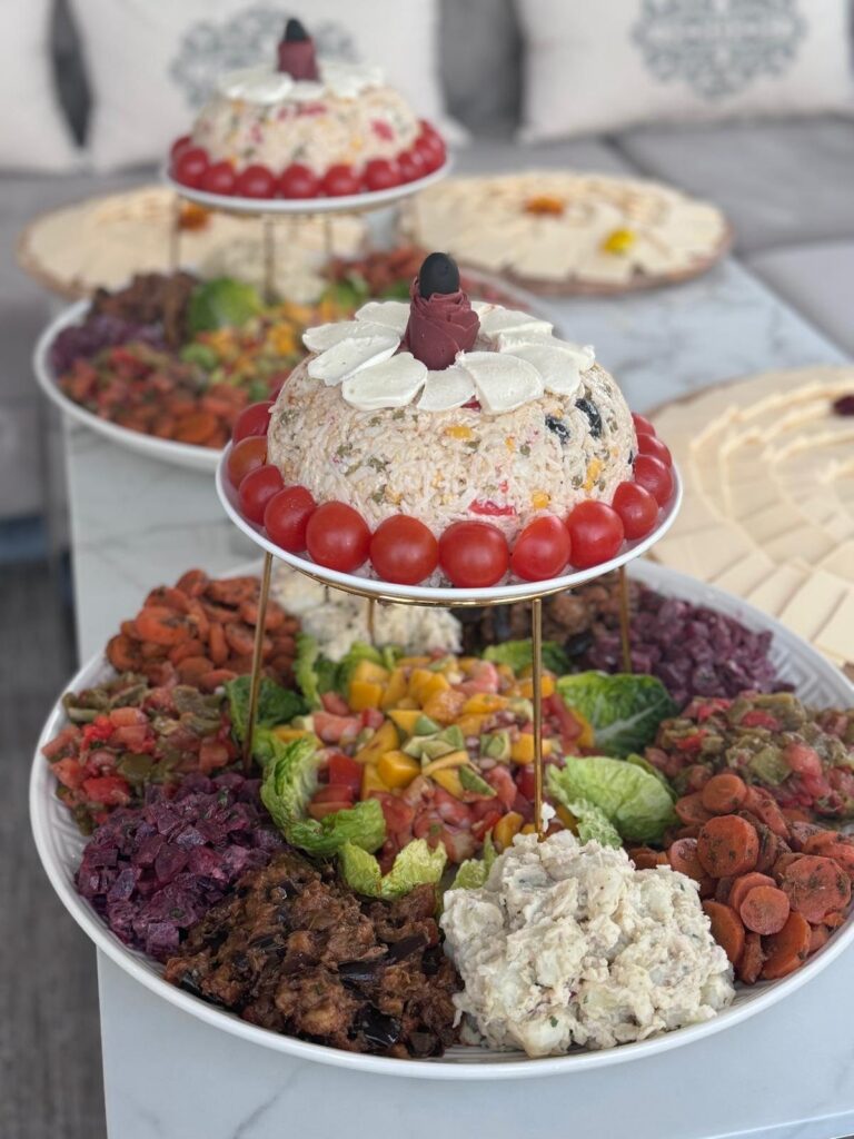 Salades composées en pièces montées