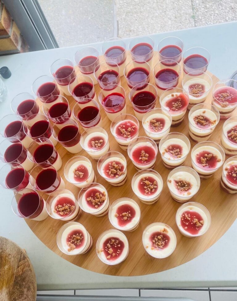 Verrines panna cotta aux fruits rouges